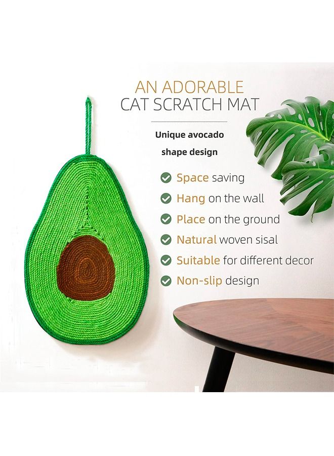 Neostyle Natural Durable Sisal Cat Scratch Mats with Lanyard for Walls Avocado - Image 5