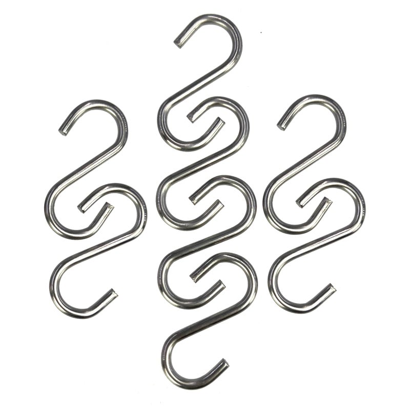 Vafon 200Pcs 1 Inch Stainless Steel S Hook Curtain Hanging Connectors Mini S Shaped Hangers Ornament For Diy Jewelry Chain Hardware Pet Name Tag Lure And Assembly Diy Crafts Doll House Towel Hook Key Ring - Image 1