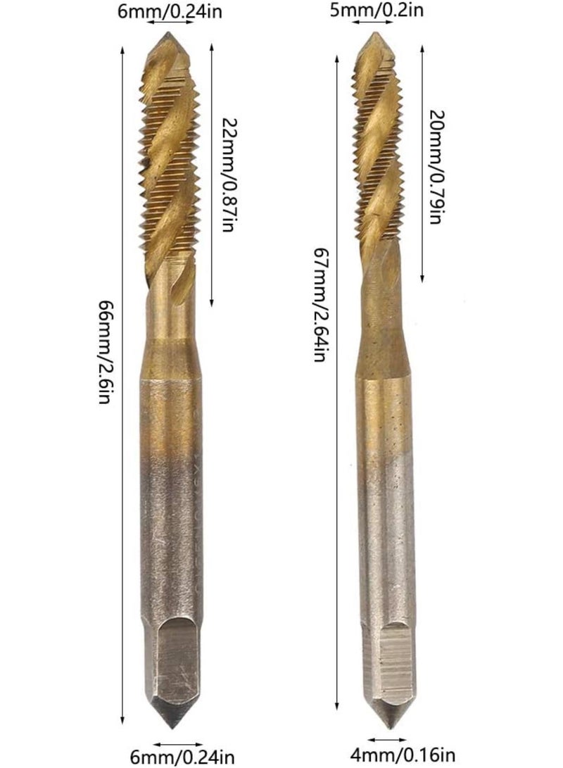 GGOOT 2PCs Screw Tap Hand Tool Hardware Accessory High Speed Steel for Spiral Cobalt Machine - Image 5