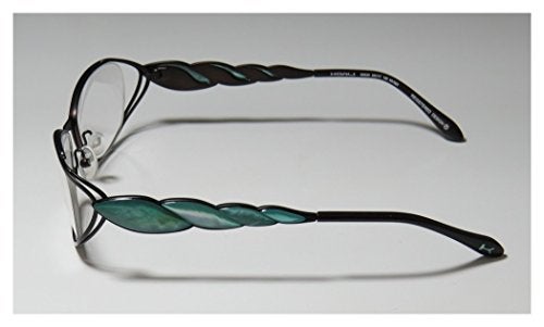 Koali 6982k For Ladies/Women Designer Full-Rim Shape Upscale Accessory Eyeglasses/Eyewear (52-17-130, Black/Green Opal) - Image 4