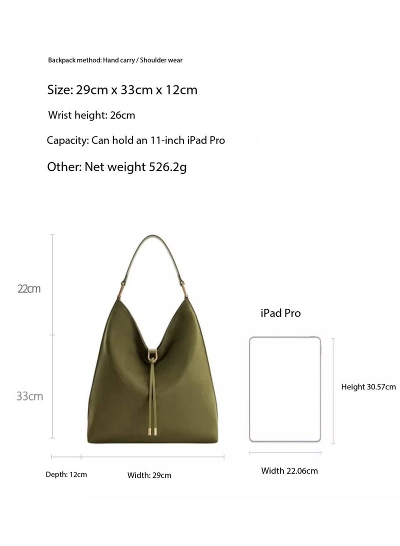JW PEI JW PEI Tote Bag - Hobo Bag with Spacious Capacity, Effortlessly Chic Shoulder/Chest Bag — Green  - Image 2