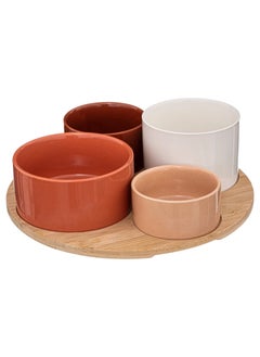 SG Sg Alicante Bamboo Appetizer Serving Set 5Pcs Multicolor 