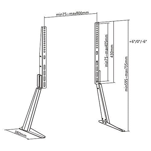 MYL Universal TV Stand Base Tabletop VESA Pedestal Mount for LCD LED TV (for 37-70" TVs) - Image 2