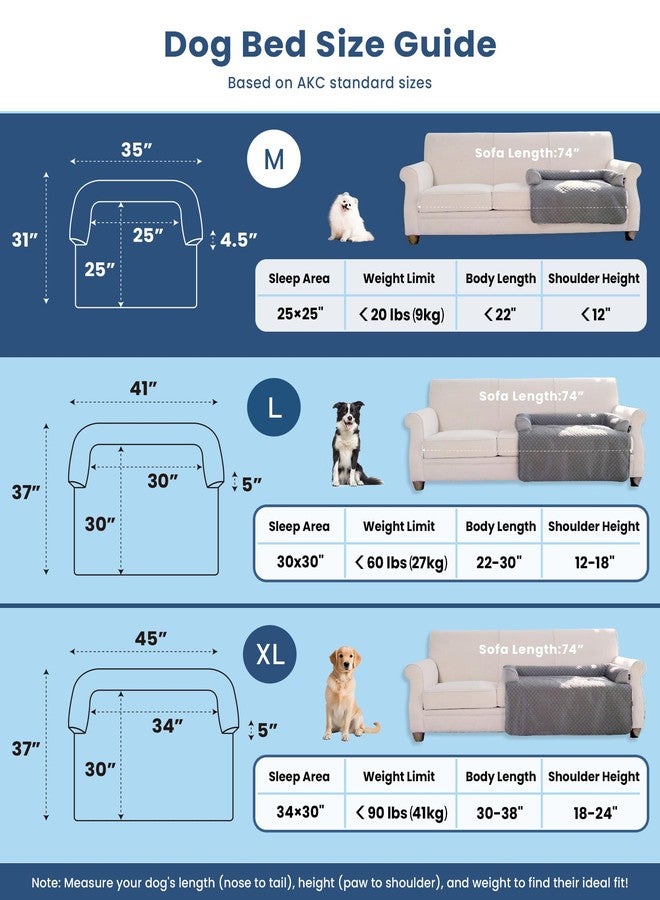 blunique Medium Cooling Dog Bed, 35 x 31 inch Waterproof Couch Cover for Dogs Washable, Non-Slip Bottom Self Cooling Mat for Dogs, Durable & Non-Gel, Dog Couch Bed for Sofa Floor Car, Metallic Grey - Image 2