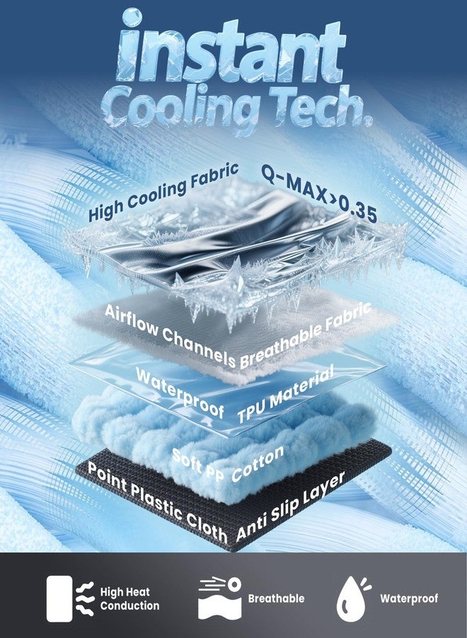 blunique Medium Cooling Dog Bed, 35 x 31 inch Waterproof Couch Cover for Dogs Washable, Non-Slip Bottom Self Cooling Mat for Dogs, Durable & Non-Gel, Dog Couch Bed for Sofa Floor Car, Metallic Grey - Image 4