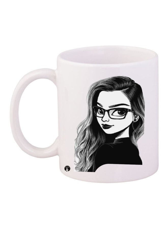 RYN Printed Coffee Mug White/Black/Grey