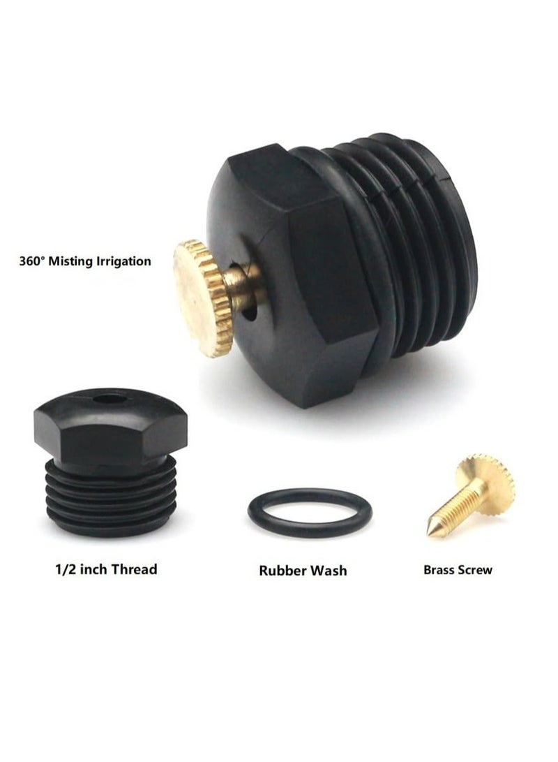 Excefore Garden Irrigation 1/2" Misting Nozzles, 20 Pcs Adjustable Garden Lawn Water Spray Misting Nozzle, 360° Misting Sprinkler Heads Mister Nozzle Micro Spray Emitter, for Garden lawn Irrigation System - Image 4