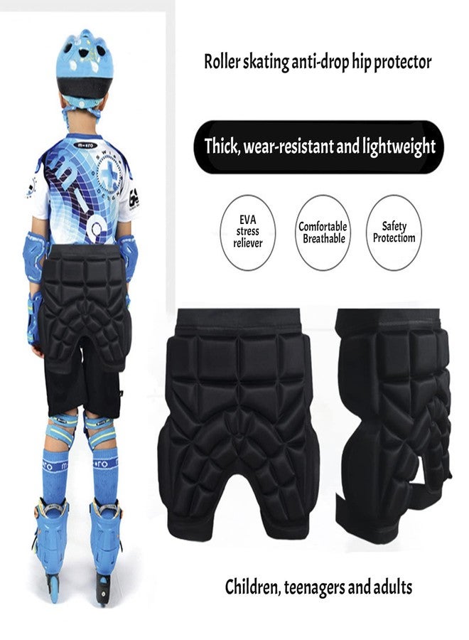 MioCloth Kids Teens Butt Protection Pad 3D Protective Hip Padded Shorts Roller Skating Soccer Hockey Figure Ice Snow Ski Skating Gear Fall Crush Guard Tailbone Butt Pad - Image 2