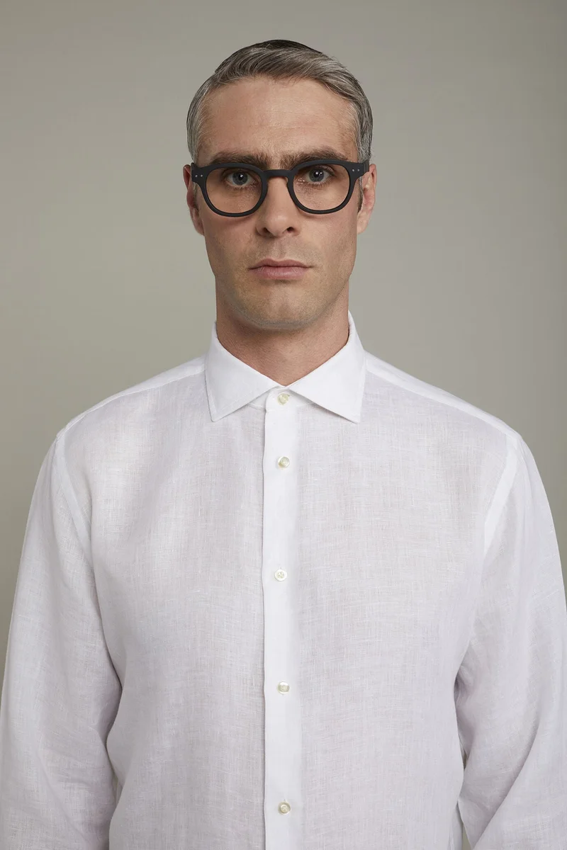 Doppelganger  Men's casual shirt classic collar 100% - White for Men | Best Price UAE