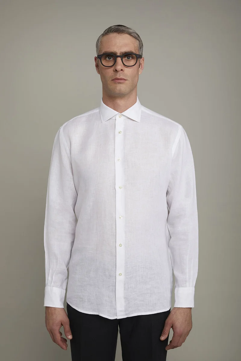 Doppelganger  Men's casual shirt classic collar 100% - White for Men | Best Price UAE