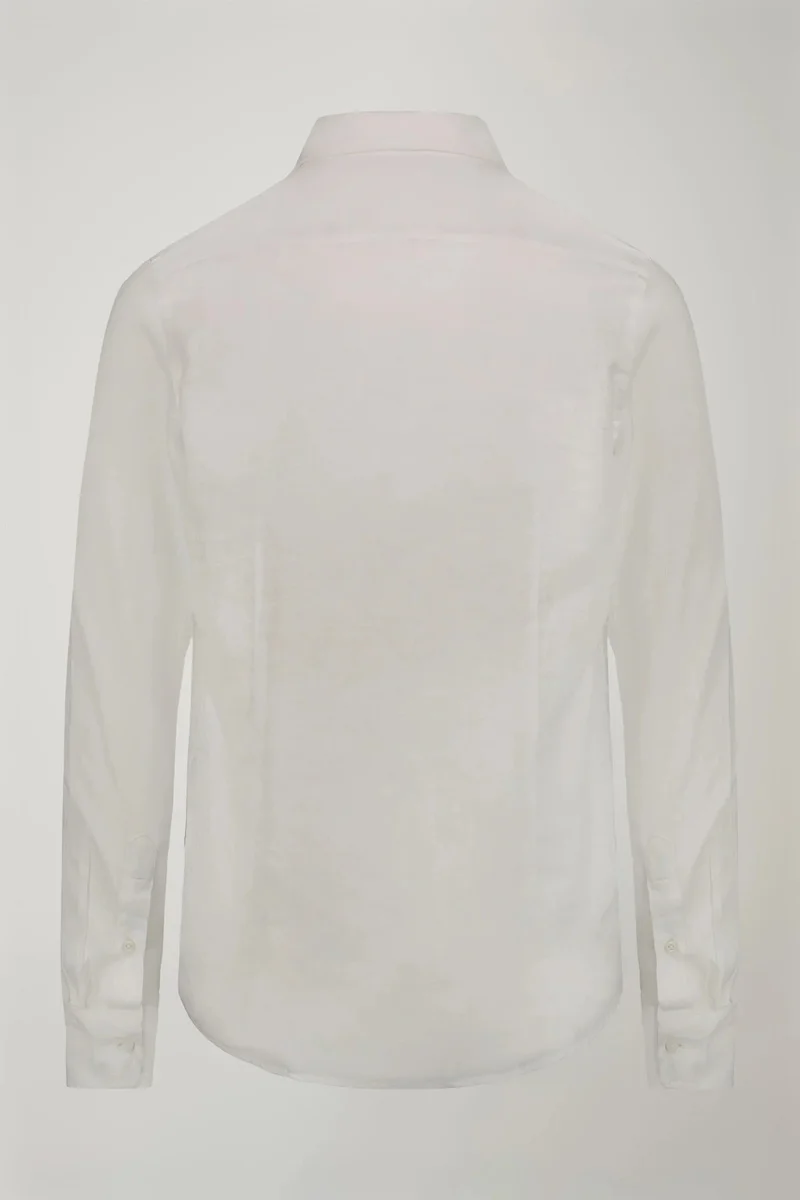 Doppelganger  Men's casual shirt classic collar 100% - White for Men | Best Price UAE