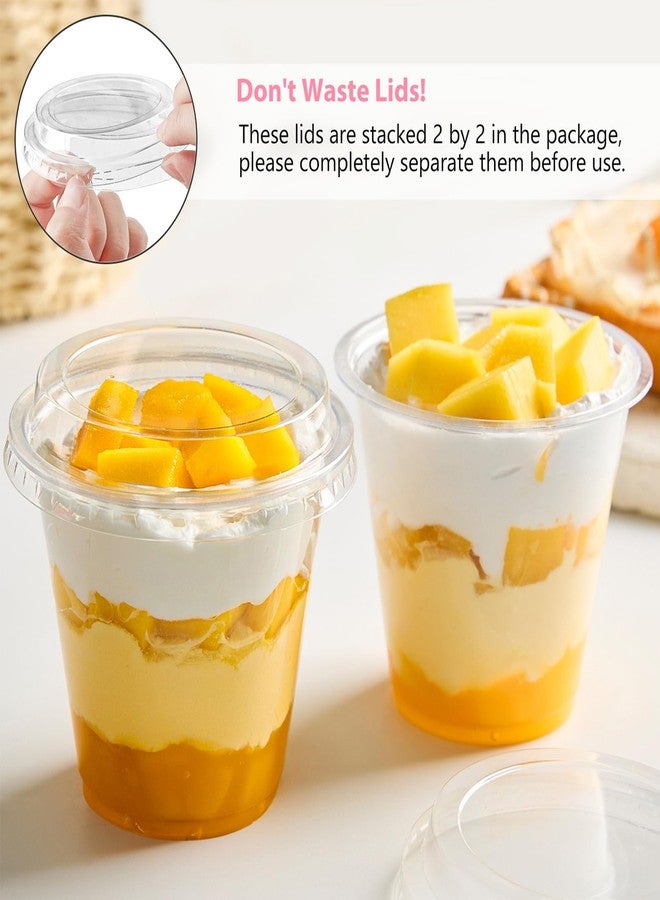 Qeirudu 50 Pack 9 Oz Plastic Dessert Cups with Lids, Small Clear Parfait Cups Mini Plastic Cups with Lids for Cakes, Puddings, Fruits, Ice Creams, Dessert Shot Glasses - Image 4
