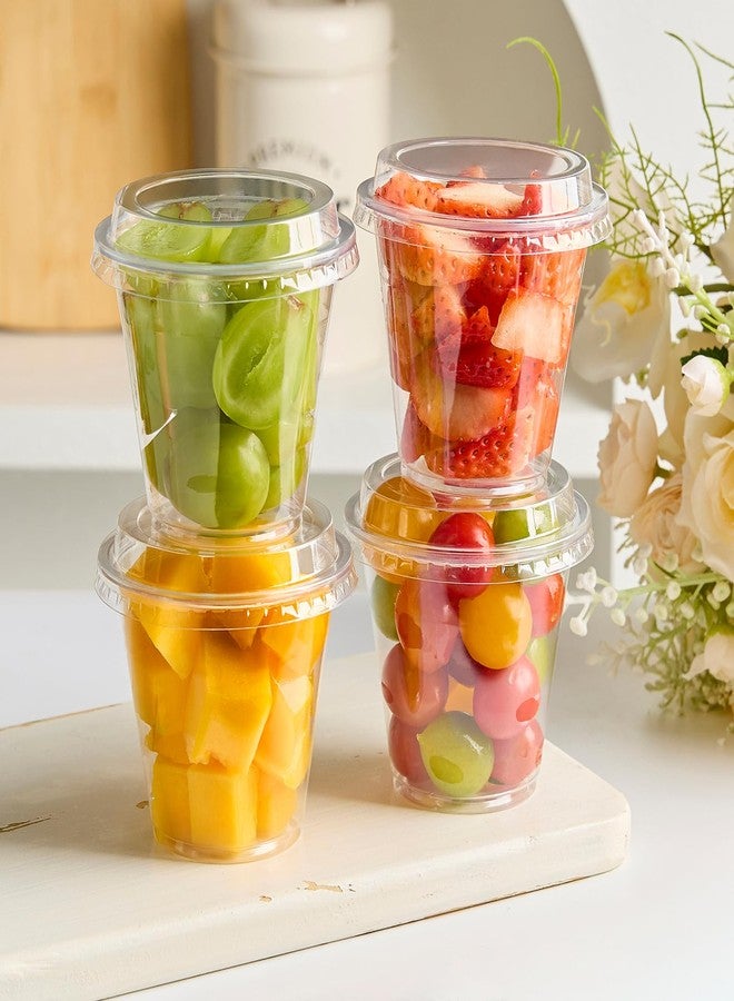 Qeirudu 50 Pack 9 Oz Plastic Dessert Cups with Lids, Small Clear Parfait Cups Mini Plastic Cups with Lids for Cakes, Puddings, Fruits, Ice Creams, Dessert Shot Glasses - Image 5
