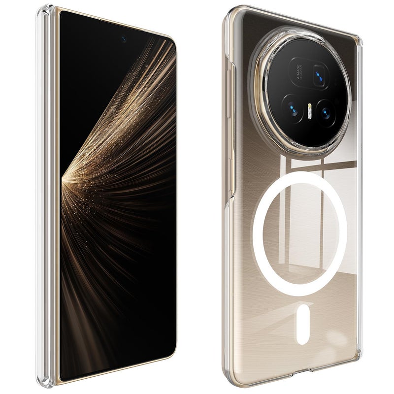 erorex For Honor Magic V5 Scratchproof PC Magnetic Shaft MagSafe Phone Case(Transparent) - Image 2