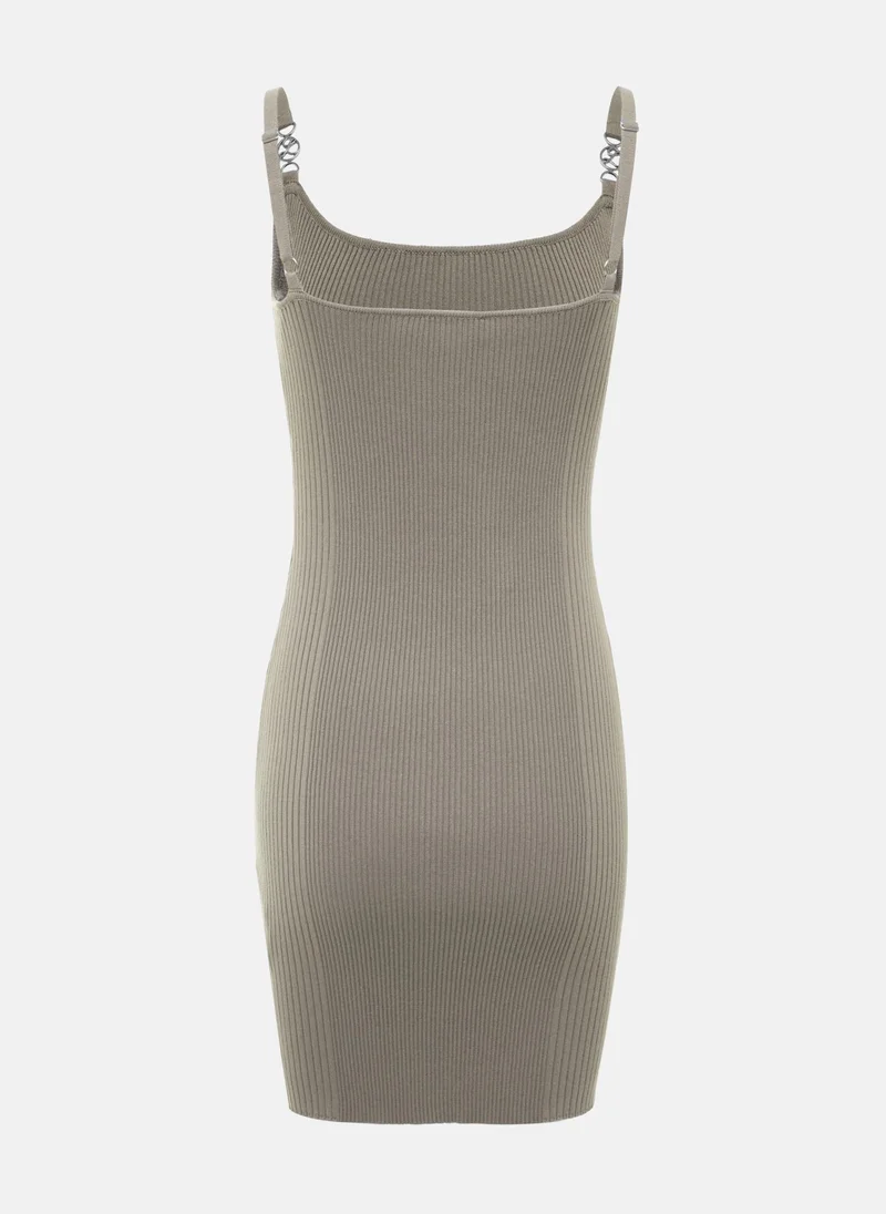 Lichi Jersey mini dress with strap decor