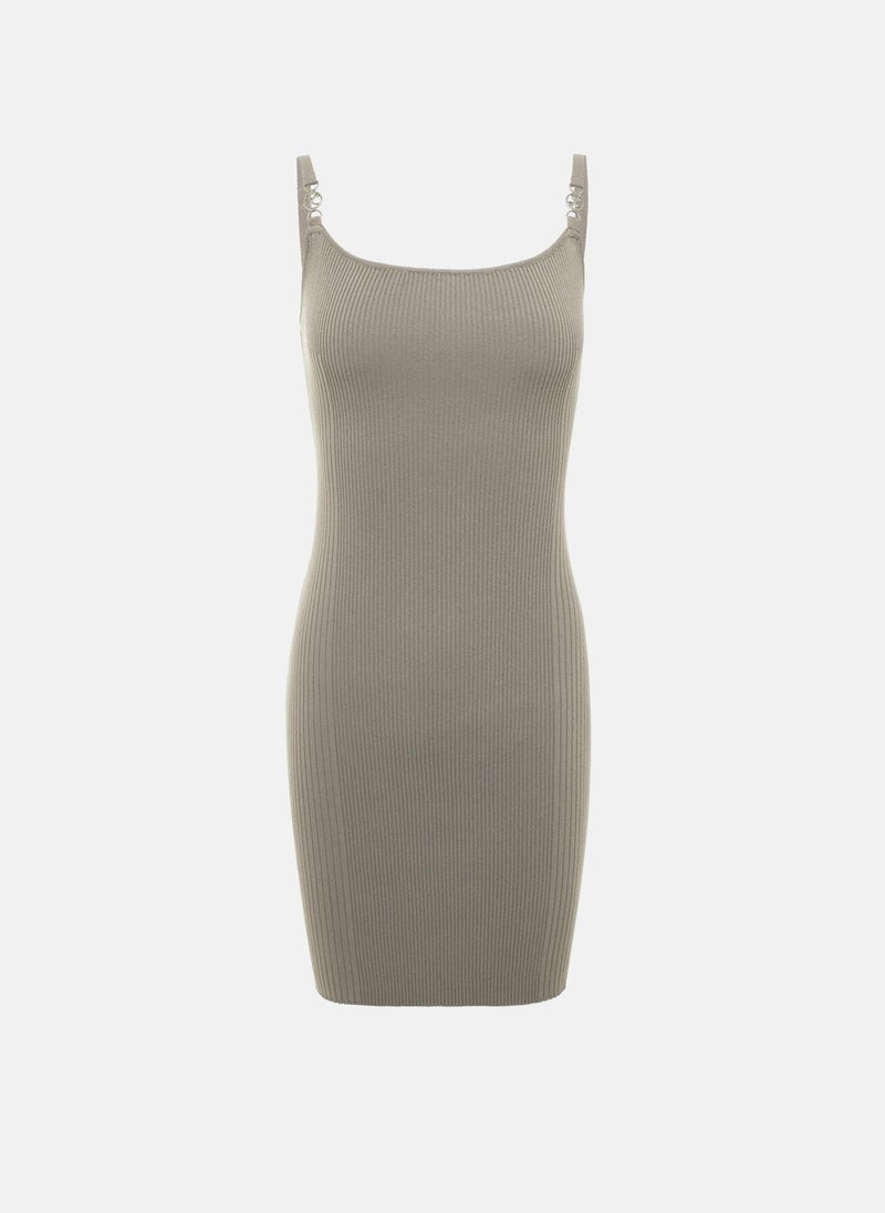 Lichi Jersey mini dress with strap decor - Image 2