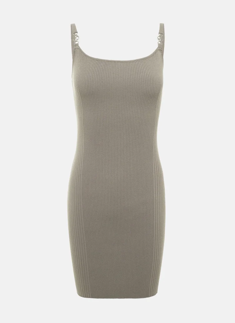 Lichi Jersey mini dress with strap decor