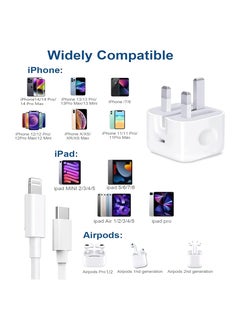 Generic iPhone 25W Fast Charger | USB C Wall Fast Charger with USB C to Lightning Cable Compatible with iPhone 14/14 Pro/14 Pro Max/13/12/SE2020/11/XR/XS Max/X/iPad  - Image 2