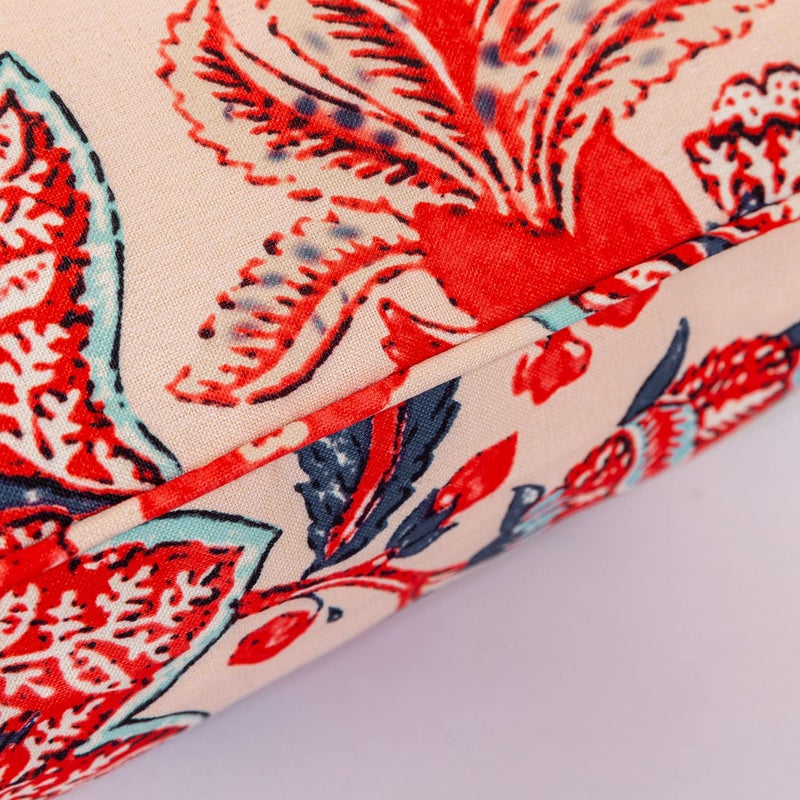Makimoo Set of 4 Outdoor Dining Chair Cushions, Comfort Patio Seating Cushions, 44 x21x4.5 inch, Single Welt and Zipper, (4, Blue and Red Leaves) - Image 5
