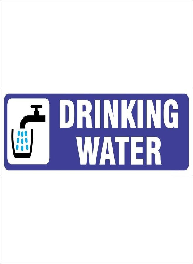 KaaHego Drinking Water Sign Board Sticker (Pack of 2)