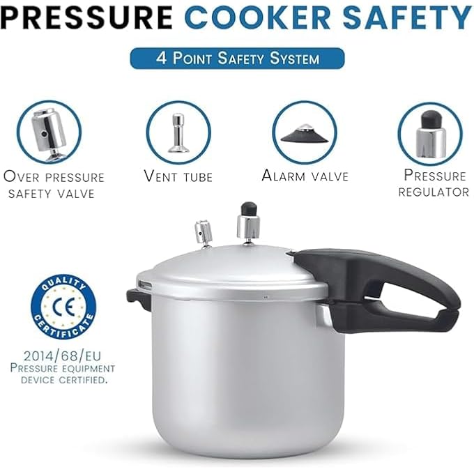 Kitchen King Feast Pressure Cooker 4 Point Safety System Smart Cooking Technology Promotes Healthy Cooking Pfoa Free Energy Saving Meals For Professionals  Home Use 9 Liters - Image 2