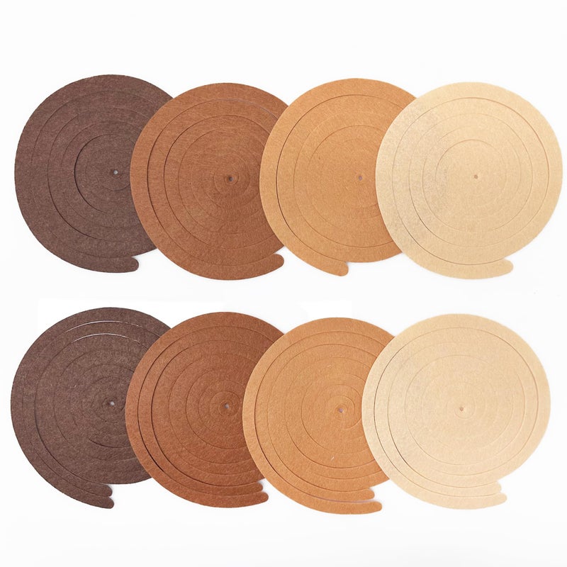 pinkblume 36 Pcs Brown Hanging Swirl Decorations Ombre Cream Tan Brown Felt Swirl Streamer Spiral Ceiling Garland for Boho Neutral Safari Woodland Rustic Cowboy Western Teddy Bear Birthday Baby Shower Wedding - Image 4