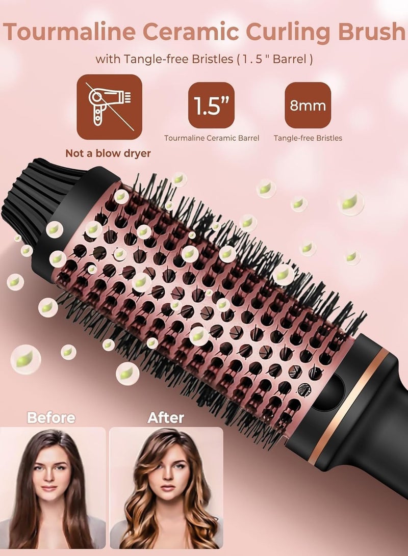 general Thermal Brush 38mm 1.5in, Hot Curling Brush Ionic Brush with LCD Display, 120-210℃ Heated Comb Creates Root Volume and Loose Curls, Dual Voltage Suitable for Travel - Image 5