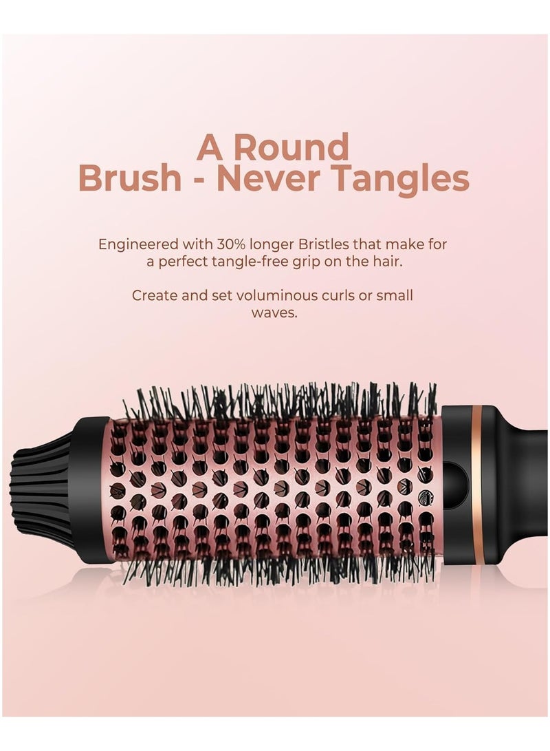 general Thermal Brush 38mm 1.5in, Hot Curling Brush Ionic Brush with LCD Display, 120-210℃ Heated Comb Creates Root Volume and Loose Curls, Dual Voltage Suitable for Travel - Image 3