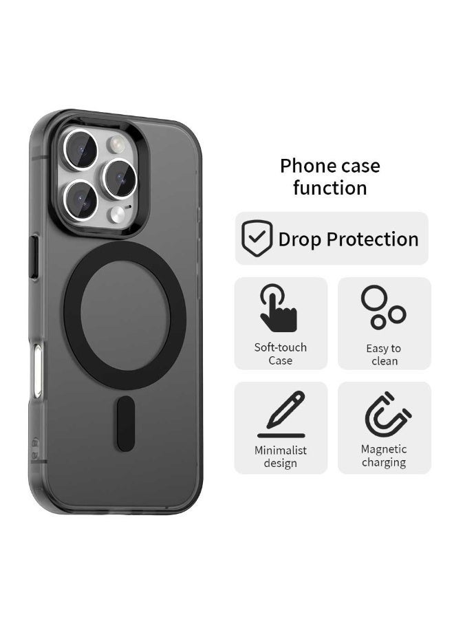 تي ام جراب ألترا شيلد لـ  Iphone 15 Pro Max مضاد للصدمات | جراب حماية نحيف ومقاوم للبصمات مع حماية الكاميرا - أسود - Image 4