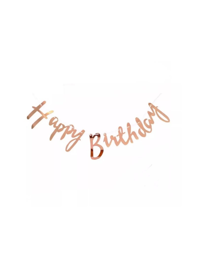 Highland Metallic Happy Birthday Decorations Banner - Image 1