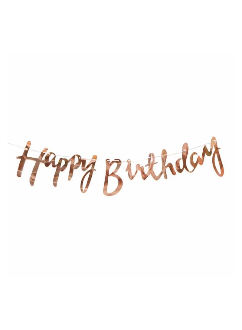 Highland Metallic Happy Birthday Decorations Banner - Image 2