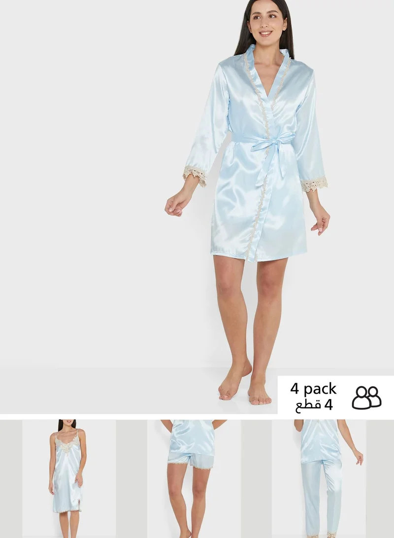 ELLA 5 Piece Solid Pyjama Set