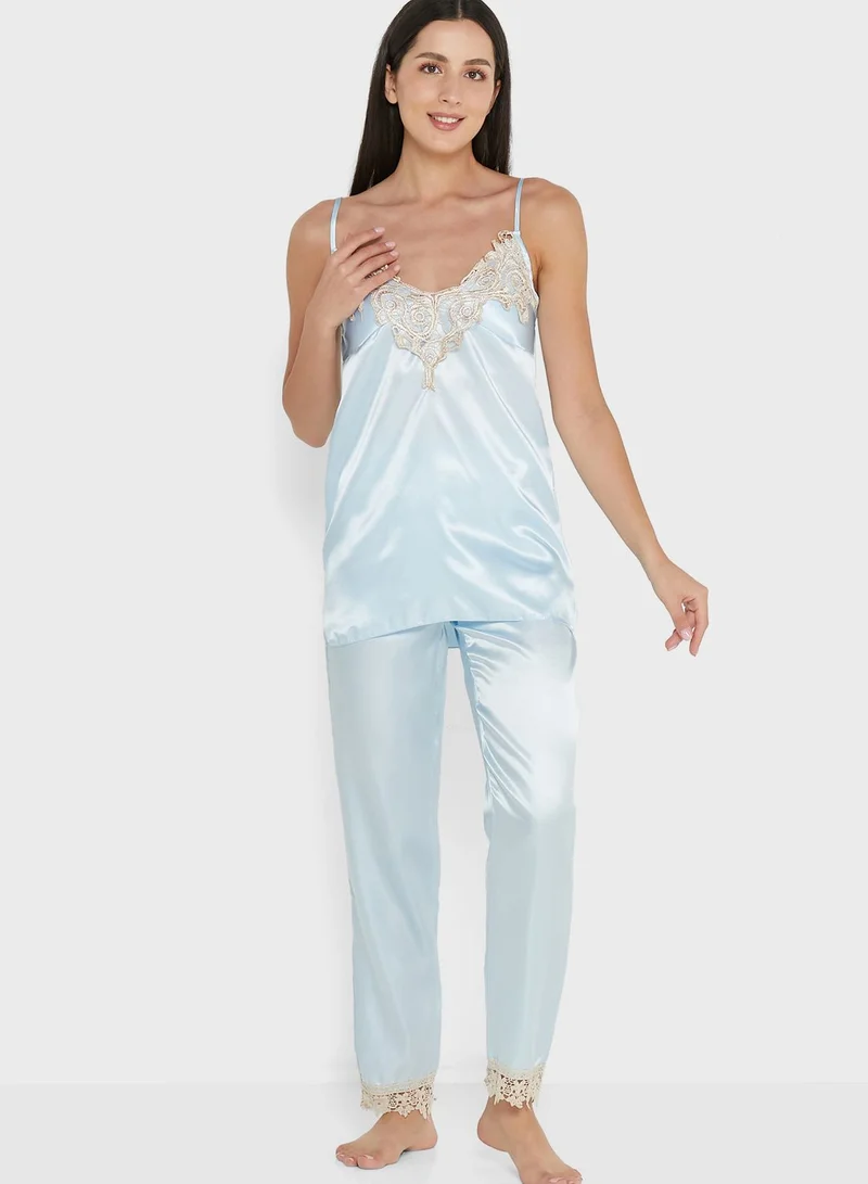 ELLA 5 Piece Solid Pyjama Set
