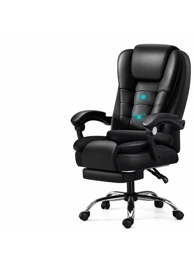 rayze Executive Ergonomic Cloud Office Chair Cat-Scratch-Resistant Leather Reclining Desk Computer Swivel Silent Wheel Adjustable Height High-Back Big Gaming Chair - Image 1