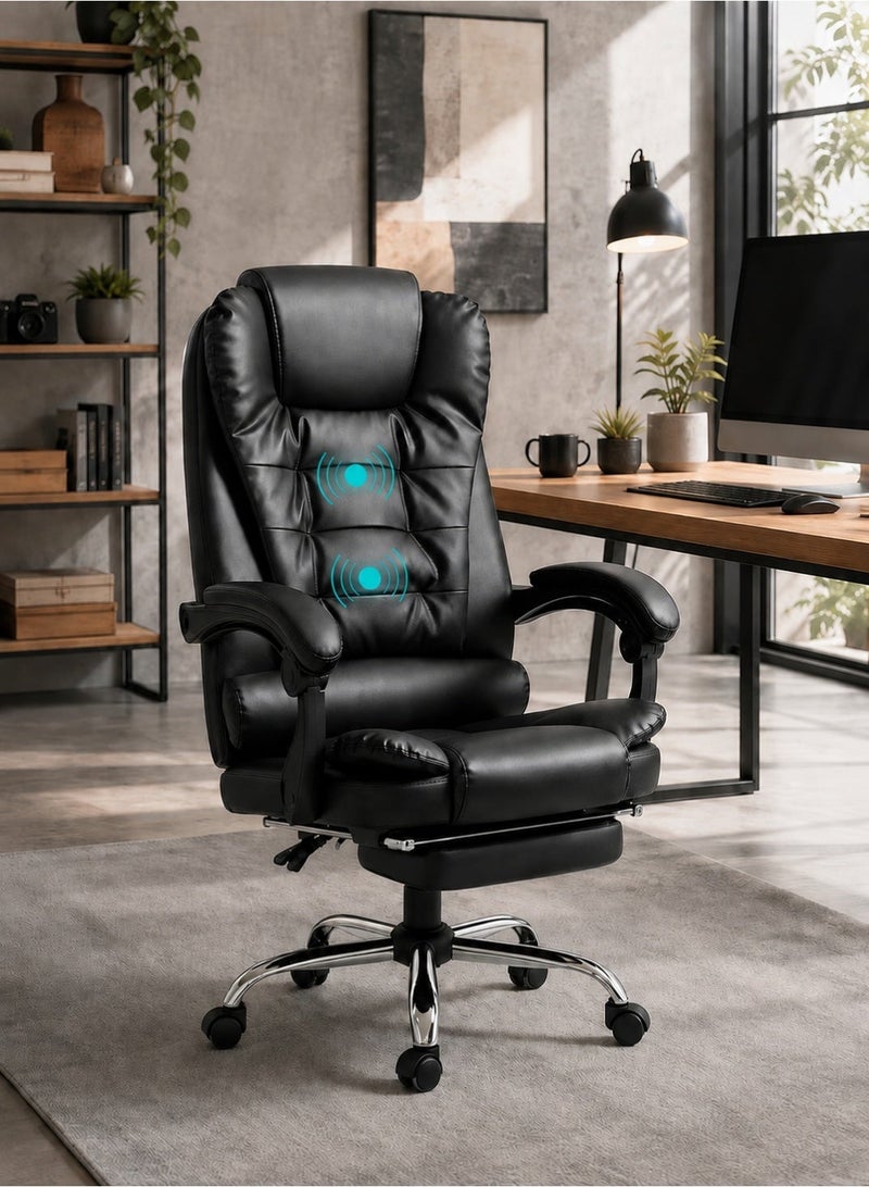 rayze Executive Ergonomic Cloud Office Chair Cat-Scratch-Resistant Leather Reclining Desk Computer Swivel Silent Wheel Adjustable Height High-Back Big Gaming Chair - Image 1