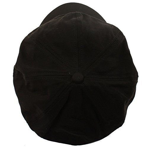 SK Hat shop Summer 100% Cotton Plain Blank 8 Panel Newsboy Gatsby Apple Cabbie Cap Hat Black - Image 2
