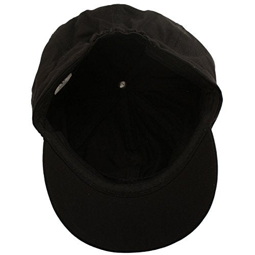 SK Hat shop Summer 100% Cotton Plain Blank 8 Panel Newsboy Gatsby Apple Cabbie Cap Hat Black - Image 3