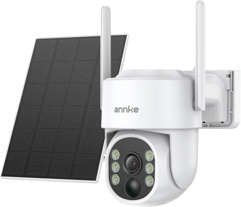 ANNKE Solar Camera Outdoor Security Wireless, 2.5K Dome Camera for Home Security, 360°Viewing, Solar Powered, Two-Way Audio, Smart PIR Motion Detection, Color Night Vision, SD/Cloud Storage, 2.4&5GHz - Image 1