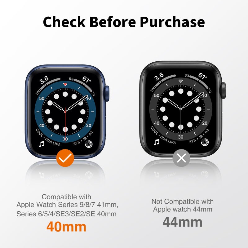 LK Screen Protector for Apple Watch SE/6/5/4 40mm & 9/8/7 41mm, 4 Pack - Image 2