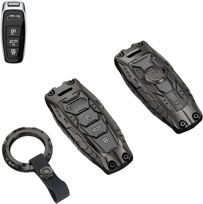 facaizhu Heavy Metal Key Fob Cover for Audi - Image 1