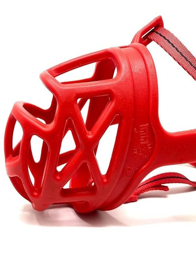 KsPups Dog Mouth Cover Muzzle Guard with Adjustable Strap Buckle Muzzle Ideal for for Grooming, Training and Chewing Aggressive Dog and Puppy - Red (Small) - Image 3
