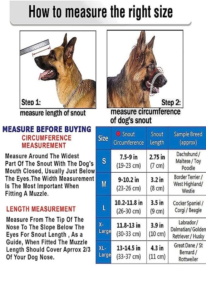KsPups Dog Mouth Cover Muzzle Guard with Adjustable Strap Buckle Muzzle Ideal for for Grooming, Training and Chewing Aggressive Dog and Puppy - Red (Small) - Image 2