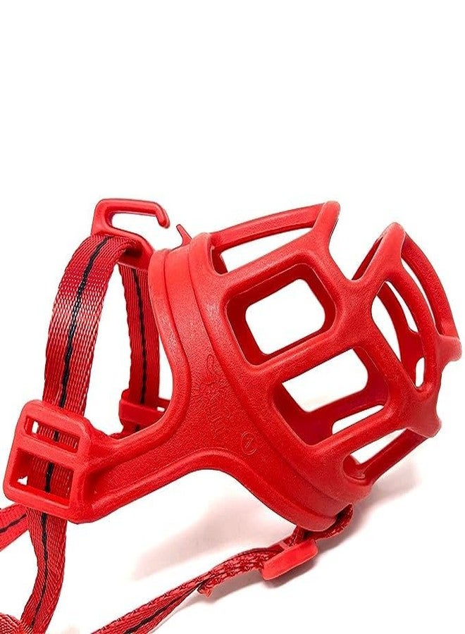 KsPups Dog Mouth Cover Muzzle Guard with Adjustable Strap Buckle Muzzle Ideal for for Grooming, Training and Chewing Aggressive Dog and Puppy - Red (Small) - Image 5