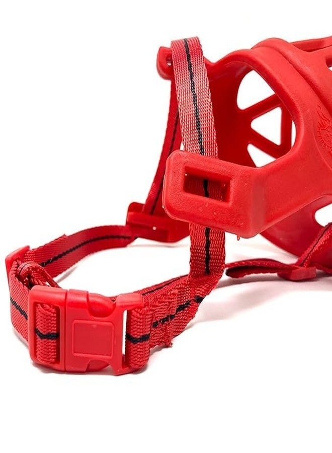 KsPups Dog Mouth Cover Muzzle Guard with Adjustable Strap Buckle Muzzle Ideal for for Grooming, Training and Chewing Aggressive Dog and Puppy - Red (Small) - Image 4