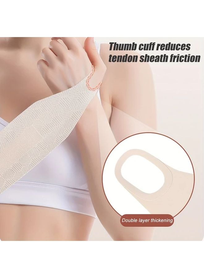 Hexagon Dark Blue Ultra Thin Wrist Compression Band Adjustable Brace for Sports - Image 5