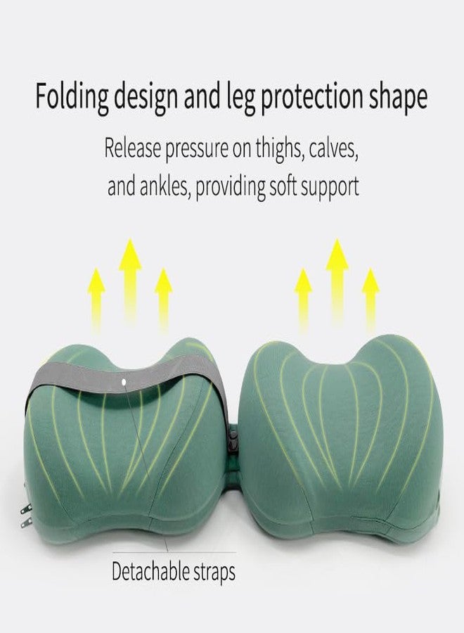 2-in-1 Knee & Ankle Elevation Pillow with Adjustable Strap - Foldable Memory Foam Leg Positioner for Side Sleepers, Bed & Couch, Washable Cover - Image 5
