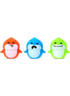 iscream iscream Shark Frenzy Trio of Fun Shaped Vanilla Scented Lip Balms 