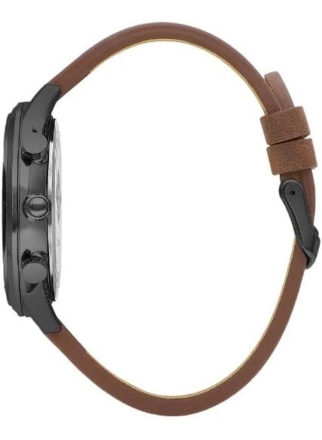 Lee Cooper Lee Cooper Men's Watch, Multi Function Display and Leather Strap - LC07943.064, Brown