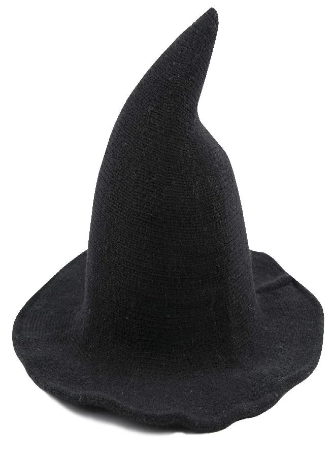 Edoneery Edoneery Halloween Witch Hat for Women Wide Brim Foldable Pointed Cap for Halloween Party Costume Accessory  - Image 3