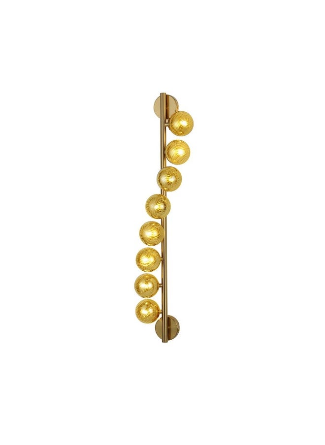 DANUBE HOME Kiara Wall Bracket Metal+Glass D80X18Xh12 G9 Antique Brass  - Image 4